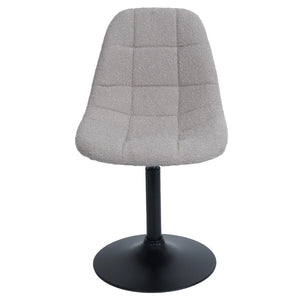 Esszimmerstuhl Küchenstuhl Drehstuhl Stahl Bouclé taupe
