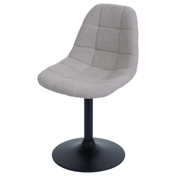 Esszimmerstuhl Küchenstuhl Drehstuhl Stahl Bouclé taupe