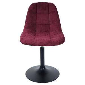 Esszimmerstuhl Küchenstuhl Drehstuhl Stahl Chenille bordeaux