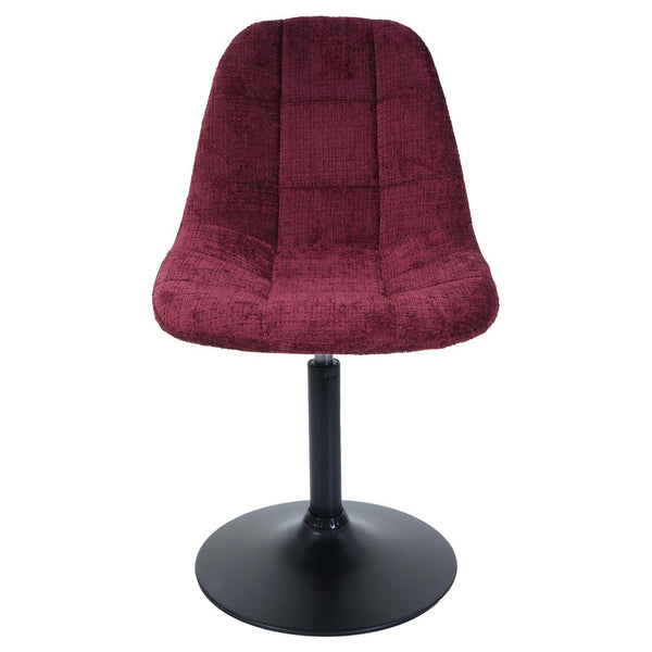 Esszimmerstuhl Küchenstuhl Drehstuhl Stahl Chenille bordeaux