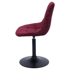 Esszimmerstuhl Küchenstuhl Drehstuhl Stahl Chenille bordeaux