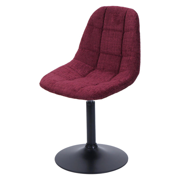 Esszimmerstuhl Küchenstuhl Drehstuhl Stahl Chenille bordeaux