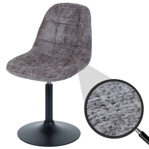 Esszimmerstuhl Küchenstuhl Drehstuhl Stahl Chenille braun