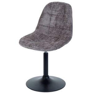Esszimmerstuhl Küchenstuhl Drehstuhl Stahl Chenille braun