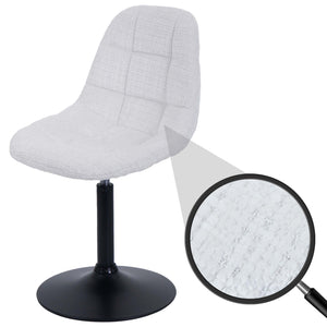 Esszimmerstuhl Küchenstuhl Drehstuhl Stahl Chenille creme