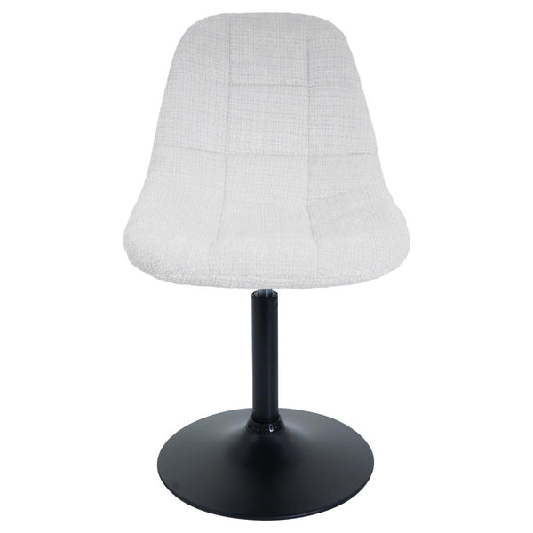 Esszimmerstuhl Küchenstuhl Drehstuhl Stahl Chenille creme