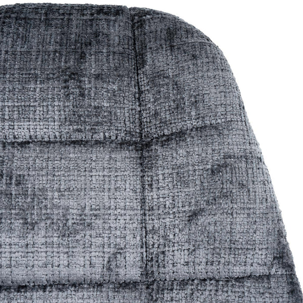 Esszimmerstuhl Küchenstuhl Drehstuhl Stahl Chenille dunkelgrau