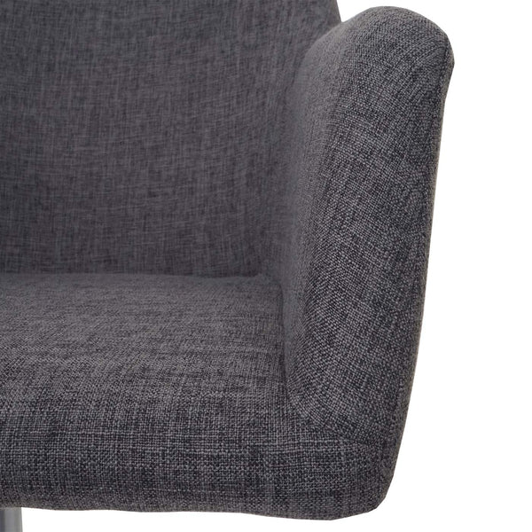 Esszimmerstuhl Drehstuhl höhenverstellbar Textil grau