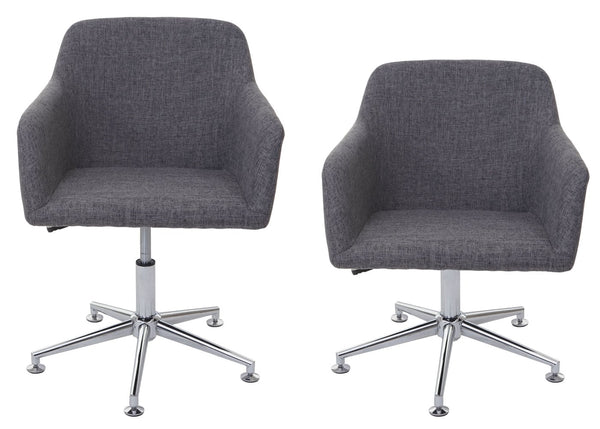 Esszimmerstuhl Drehstuhl höhenverstellbar Textil grau