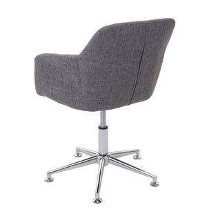 Esszimmerstuhl Drehstuhl höhenverstellbar Textil grau