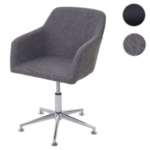 Esszimmerstuhl Drehstuhl höhenverstellbar Textil grau