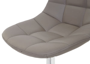 Esszimmerstuhl Drehstuhl Retro 50er Jahre Kunstleder taupe-grau Chromfuss
