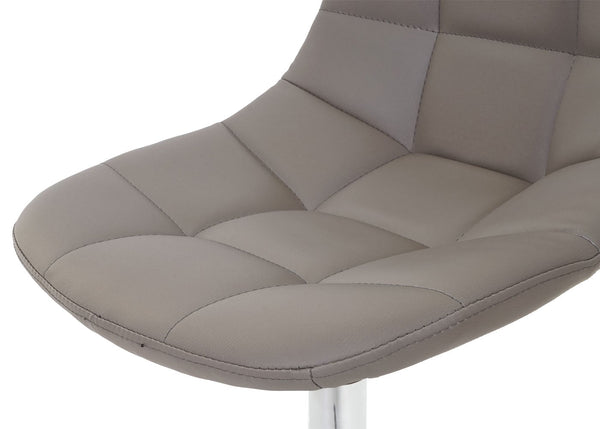 Esszimmerstuhl Drehstuhl Retro 50er Jahre Kunstleder taupe-grau Chromfuss