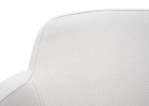 Esszimmerstuhl Polsterstuhl Küchenstuhl Armlehne Stoff Metall creme-weiss