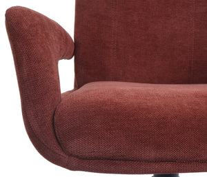 Esszimmerstuhl Küchenstuhl drehbar Auto-Return Chenille rotbraun
