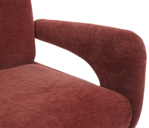 Esszimmerstuhl Küchenstuhl drehbar Auto-Return Chenille rotbraun
