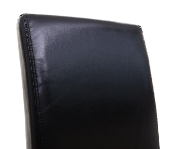 Esszimmerstuhl Küchenstuhl Leder schwarz dunkle Beine