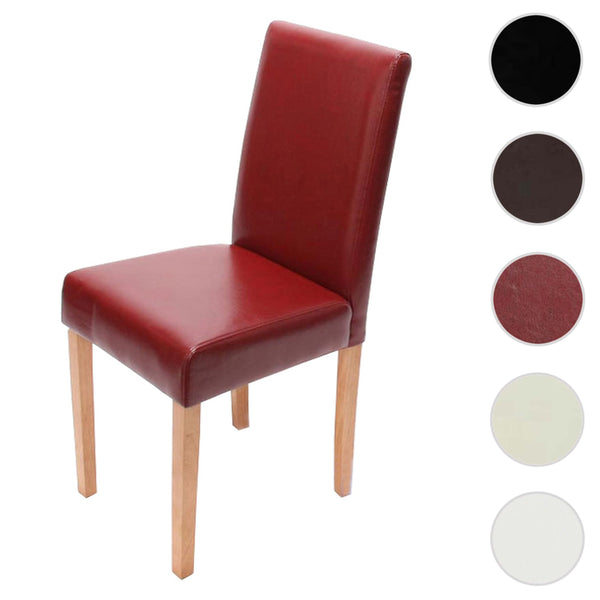 Esszimmerstuhl Küchenstuhl Kunstleder rot helle Beine