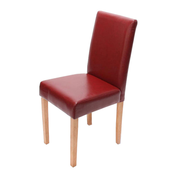 Esszimmerstuhl Küchenstuhl Kunstleder rot helle Beine
