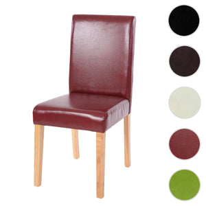 Esszimmerstuhl Küchenstuhl Kunstleder rot-braun helle Beine