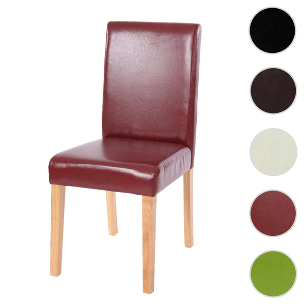 Esszimmerstuhl Küchenstuhl Kunstleder rot-braun helle Beine