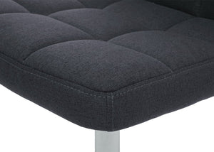 Esszimmerstuhl Küchenstuhl drehbar Stoff dunkelgrau Chromfuss