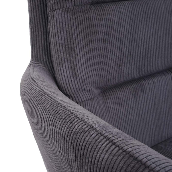 Esszimmerstuhl Küchenstuhl Lehnstuhl drehbar Auto-Position Cord grau