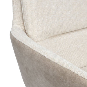 Esszimmerstuhl Küchenstuhl Lehnstuhl drehbar Auto-Position Stoff creme-beige