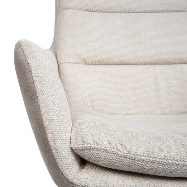 Esszimmerstuhl Küchenstuhl Lehnstuhl drehbar Auto-Position Stoff creme-beige