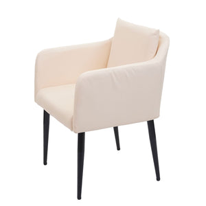Esszimmerstuhl Küchenstuhl Lehnstuhl Kunstleder creme-beige