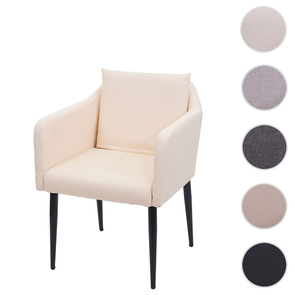 Esszimmerstuhl Küchenstuhl Lehnstuhl Kunstleder creme-beige