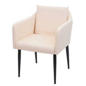 Esszimmerstuhl Küchenstuhl Lehnstuhl Kunstleder creme-beige