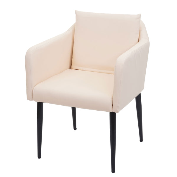 Esszimmerstuhl Küchenstuhl Lehnstuhl Kunstleder creme-beige