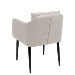 Esszimmerstuhl Küchenstuhl Lehnstuhl Stoff creme-beige
