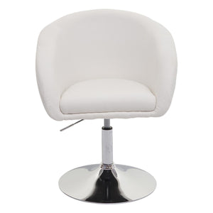 Esszimmerstuhl Drehstuhl Loungesessel Stoff creme-weiss