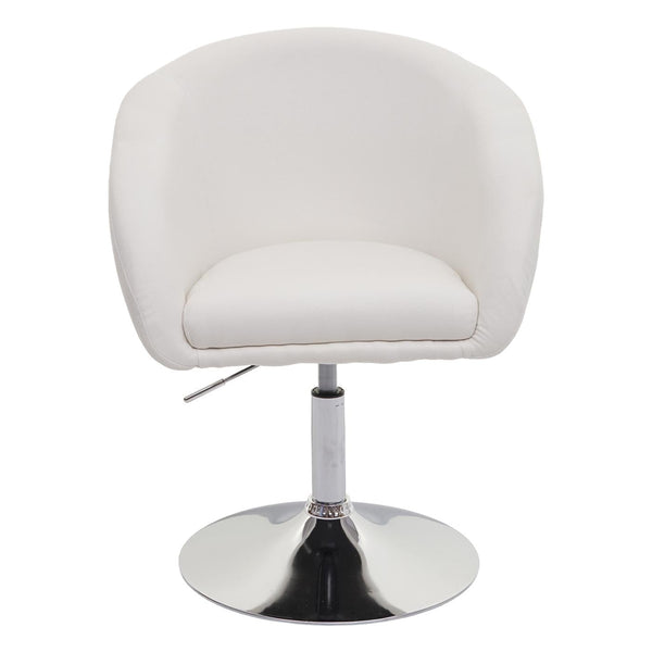 Esszimmerstuhl Drehstuhl Loungesessel Stoff creme-weiss