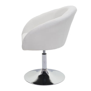 Esszimmerstuhl Drehstuhl Loungesessel Stoff creme-weiss
