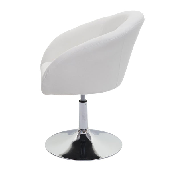 Esszimmerstuhl Drehstuhl Loungesessel Stoff creme-weiss