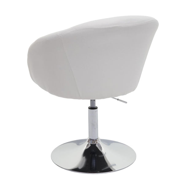 Esszimmerstuhl Drehstuhl Loungesessel Stoff creme-weiss