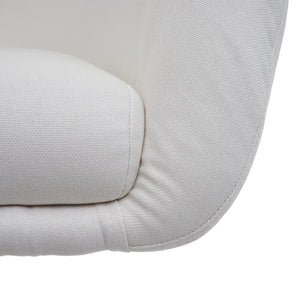 Esszimmerstuhl Drehstuhl Loungesessel Stoff creme-weiss