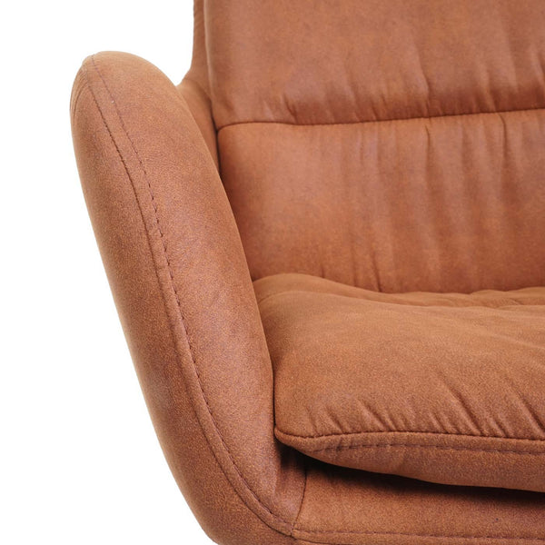 Esszimmerstuhl Küchenstuhl Lehnstuhl drehbar Auto-Position Wildleder-Optik braun