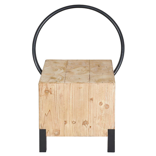 Esszimmerstuhl Besucherstuhl Hocker Industrial Metall Massivholz natur