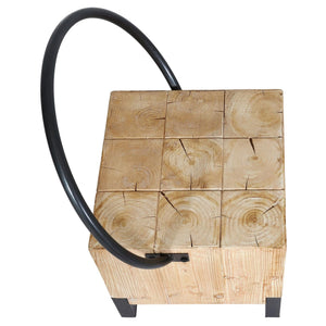 Esszimmerstuhl Besucherstuhl Hocker Industrial Metall Massivholz natur