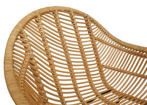 Esszimmerstuhl Küchenstuhl Korbstuhl Rattansessel Kubu Rattan Metall