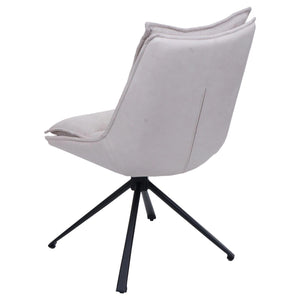 Esszimmerstuhl Küchenstuhl drehbar Auto-Return Stoff Öko-Tex creme-beige