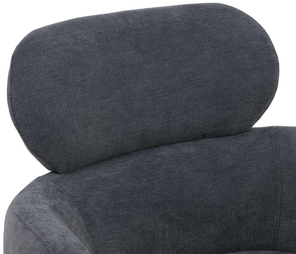 Esszimmerstuhl Küchenstuhl Polsterstuhl drehbar Auto-Return Chenille grau-blau