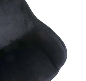 Esszimmerstuhl Küchenstuhl Retro Design Samt schwarz goldene Beine