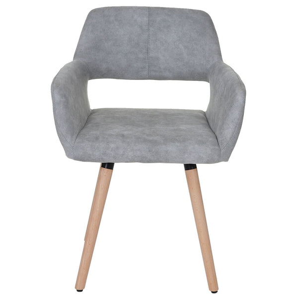 Esszimmerstuhl Küchenstuhl Retro 50er Jahre Textil vintage betongrau helle Beine