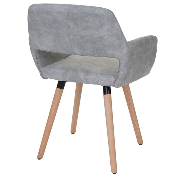 Esszimmerstuhl Küchenstuhl Retro 50er Jahre Textil vintage betongrau helle Beine