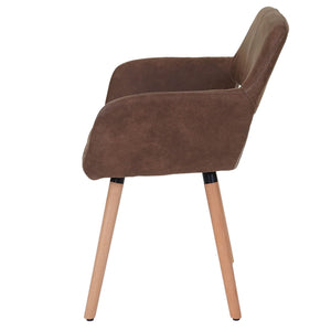 Esszimmerstuhl Küchenstuhl Retro 50er Jahre Textil vintage braun helle Beine